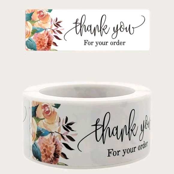 Floral Thank You Stickers - Picture 1 of 4